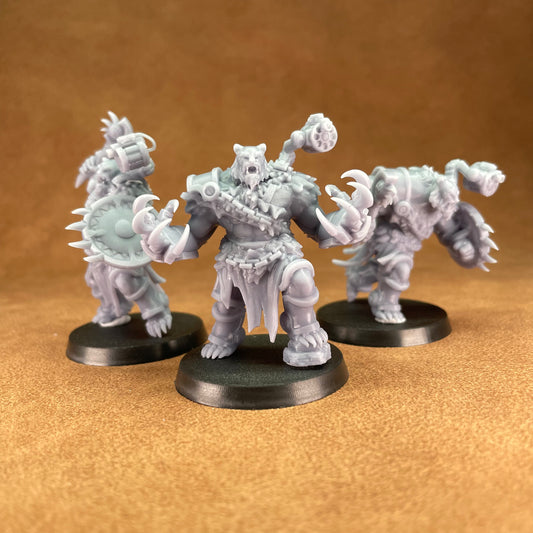 space bear marine soldiers that are bears in 32mm scale resin miniature figure models